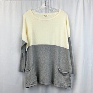 Tear N Rose Womens Multicolor Pockets Long Sleeve Pullover Sweater Size Small